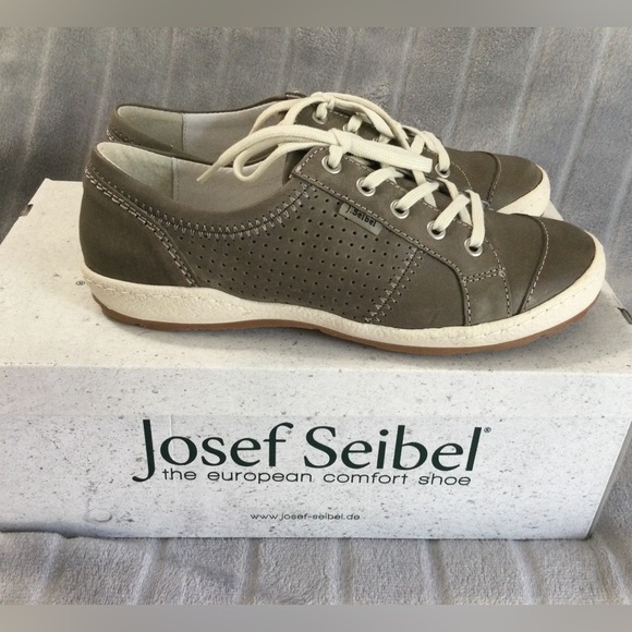 Josef Seibel Shoes - Josef Seibel Gray Leather Sneakers EU 36 US 5 to 5.5